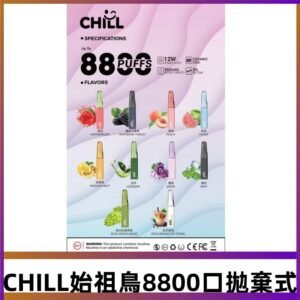 CHILL始祖鳥電子煙鴨嘴獸拋棄式8800口 一次性8ml大容量煙油