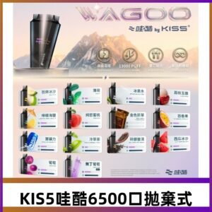 Kis5電子煙 Kiss拋棄式哇酷|WAGOO6500口一次性電子煙